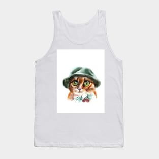 Cat in the hat Tank Top